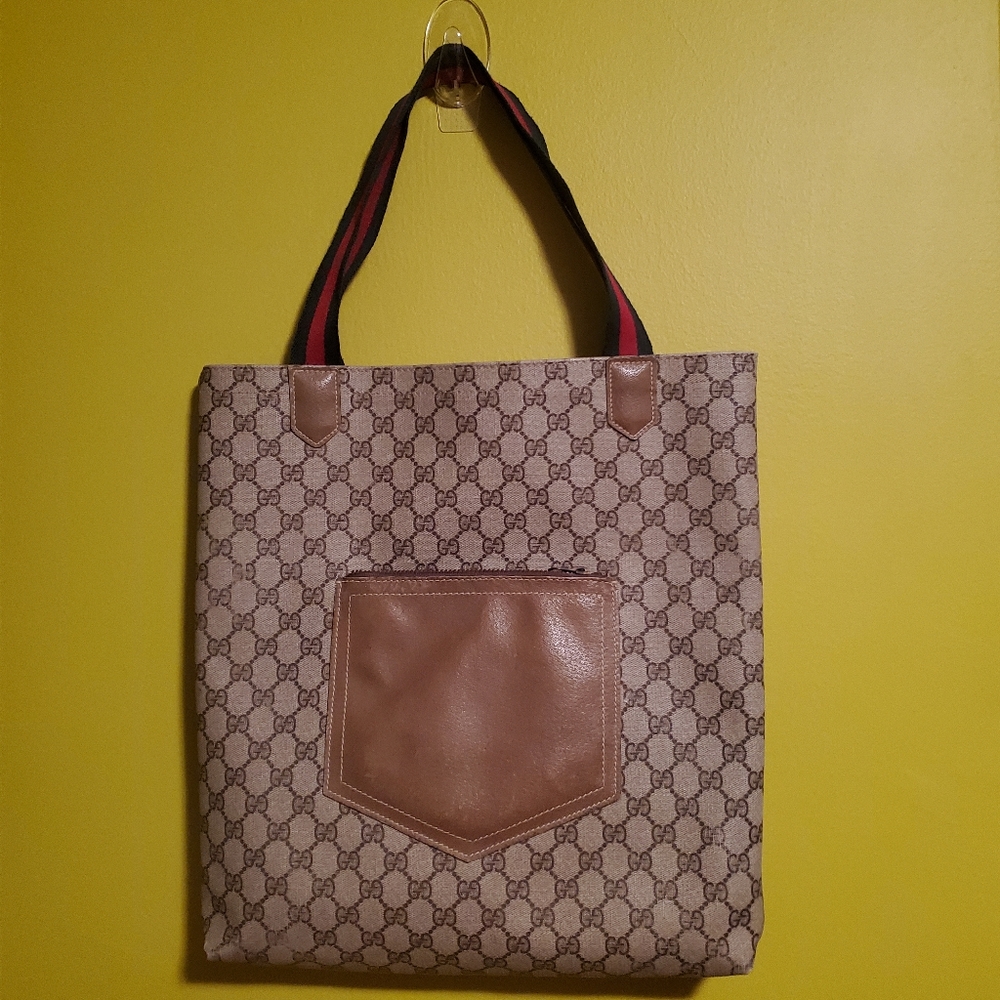 Authentic Gucci Tote Monogram With Sherrline Hand… - image 3